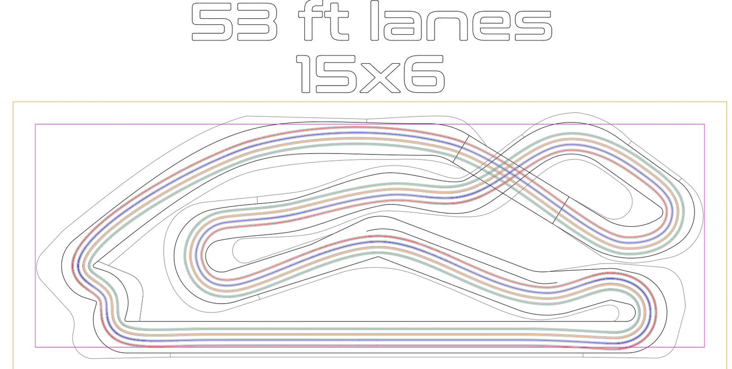 Slot Car Track - 5'x16' Miami GP