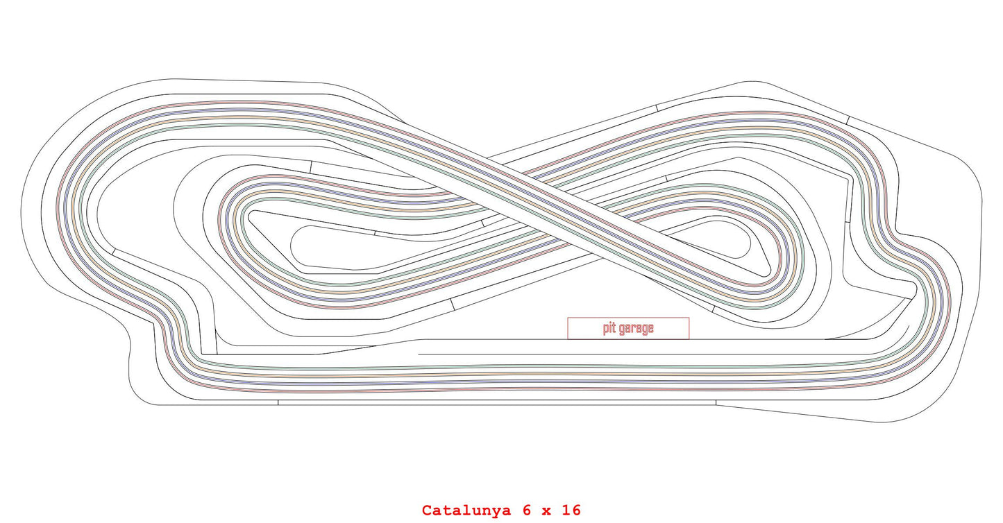 1/64 Scale Slot Car HO Race Tracks