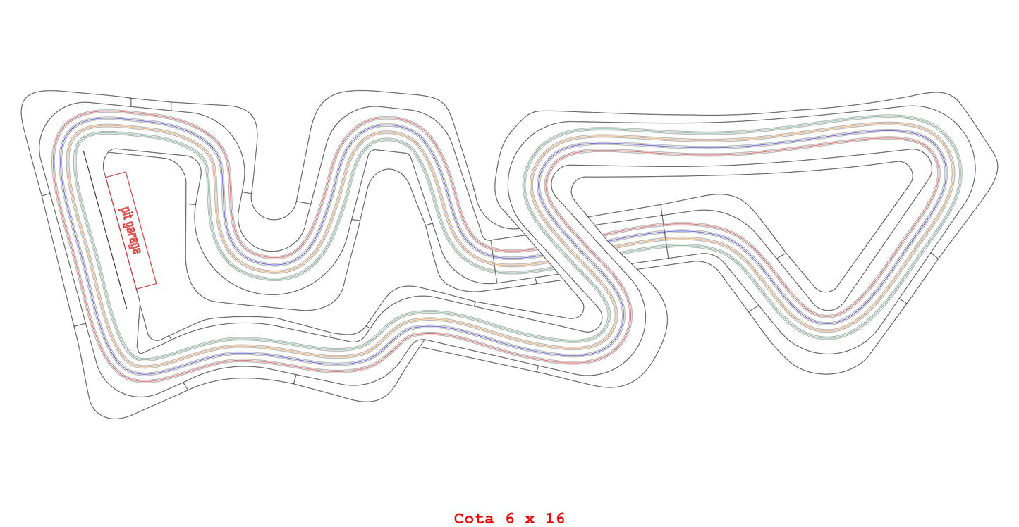 1/64 Scale Slot Car HO Race Tracks