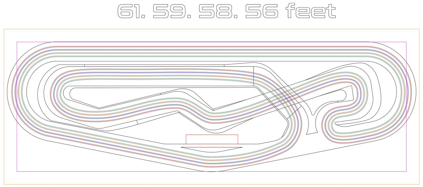 Slot Car Track - 5'x16' Roval With Crossover