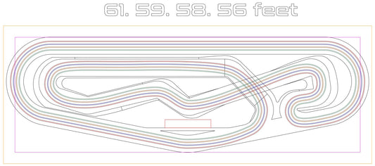 Slot Car Track - 5'x16' Roval With Crossover
